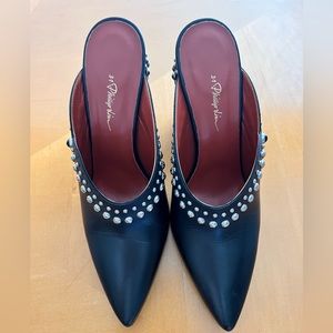 Authentic 3.1 Phillip Lim Mules Leather Beaded Accents Mules